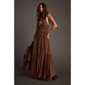 12th Tribe Adelina Mocha Maxi Dress Size L
